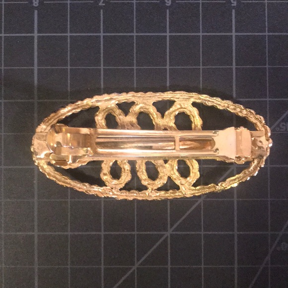 80’s Goldtone Wide Barrette - Picture 8 of 8